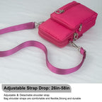 Crossbody Wallet Phone Bag for Women, Nylon Small Crossbody Shoulder Bag Arm Bag, Cell Phone Purse, Mini Wallet with