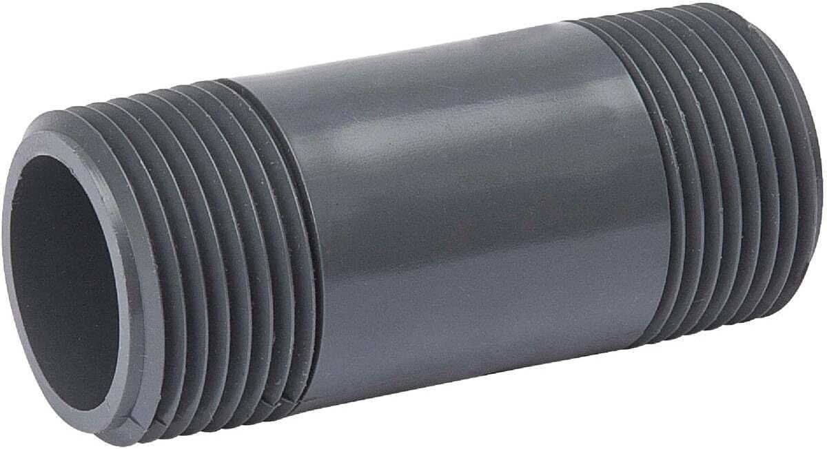 B & K Pvc Nipple 1 " X 3 " Gray Schedule 80