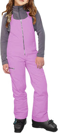 Kids Snow Bibs Waterproof Insulated Ski Pants Overalls Snowsuit | Easy on/off,Snow pants,Snowboard Overalls,,Girls