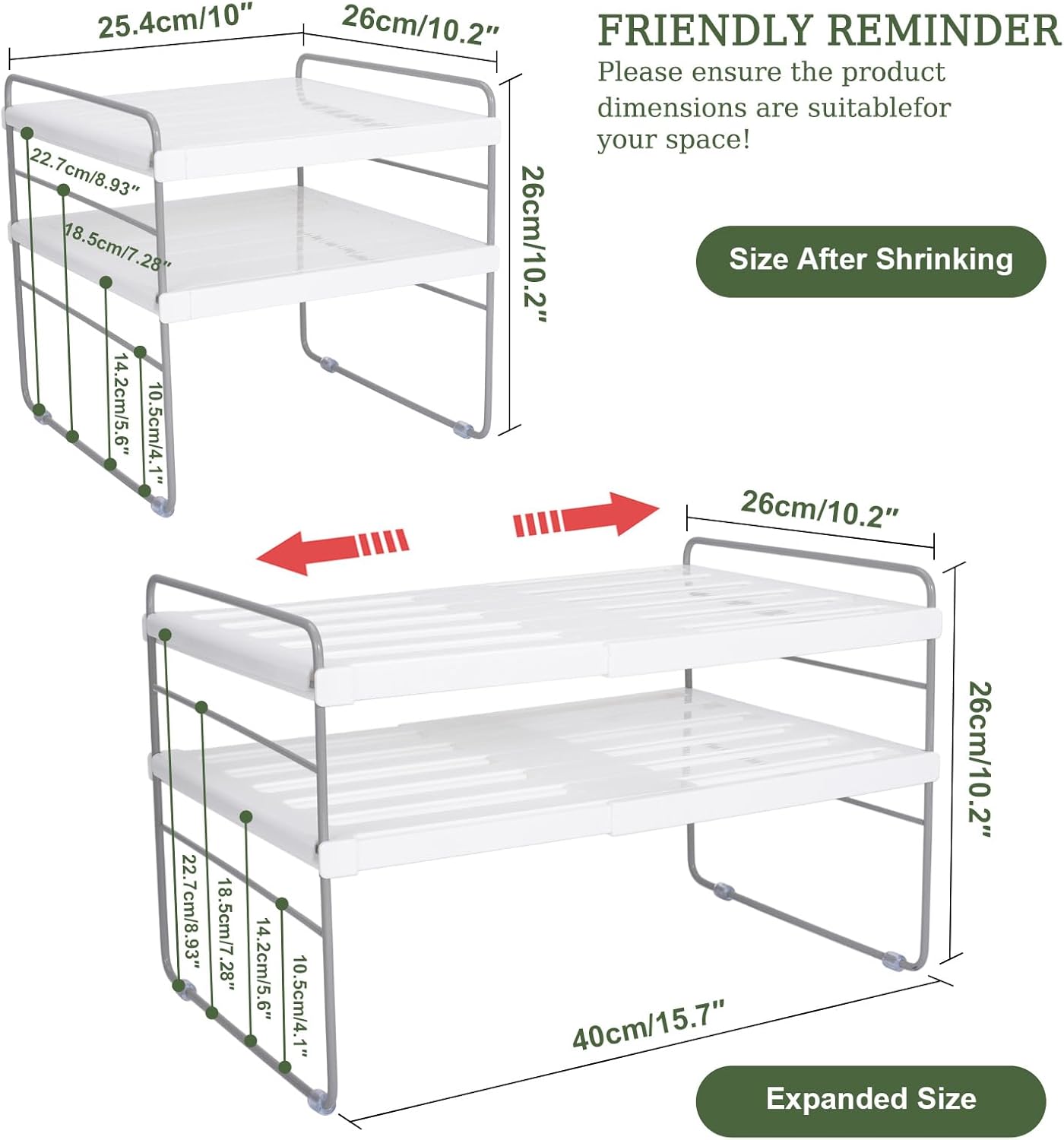 Pantry Organization and Storage for Kitchen - Expandable Kitchen Wrap Box Organizer Rack, Foil Organizer for Cabinet