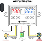 Temperature Humidity Controller Digital Thermostat Module 120V, Heating Cooling Humidification and dehumidification