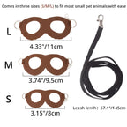 Sugar Glider Harness and Leash Set, Adjustable 3Pcs Vest, Brown