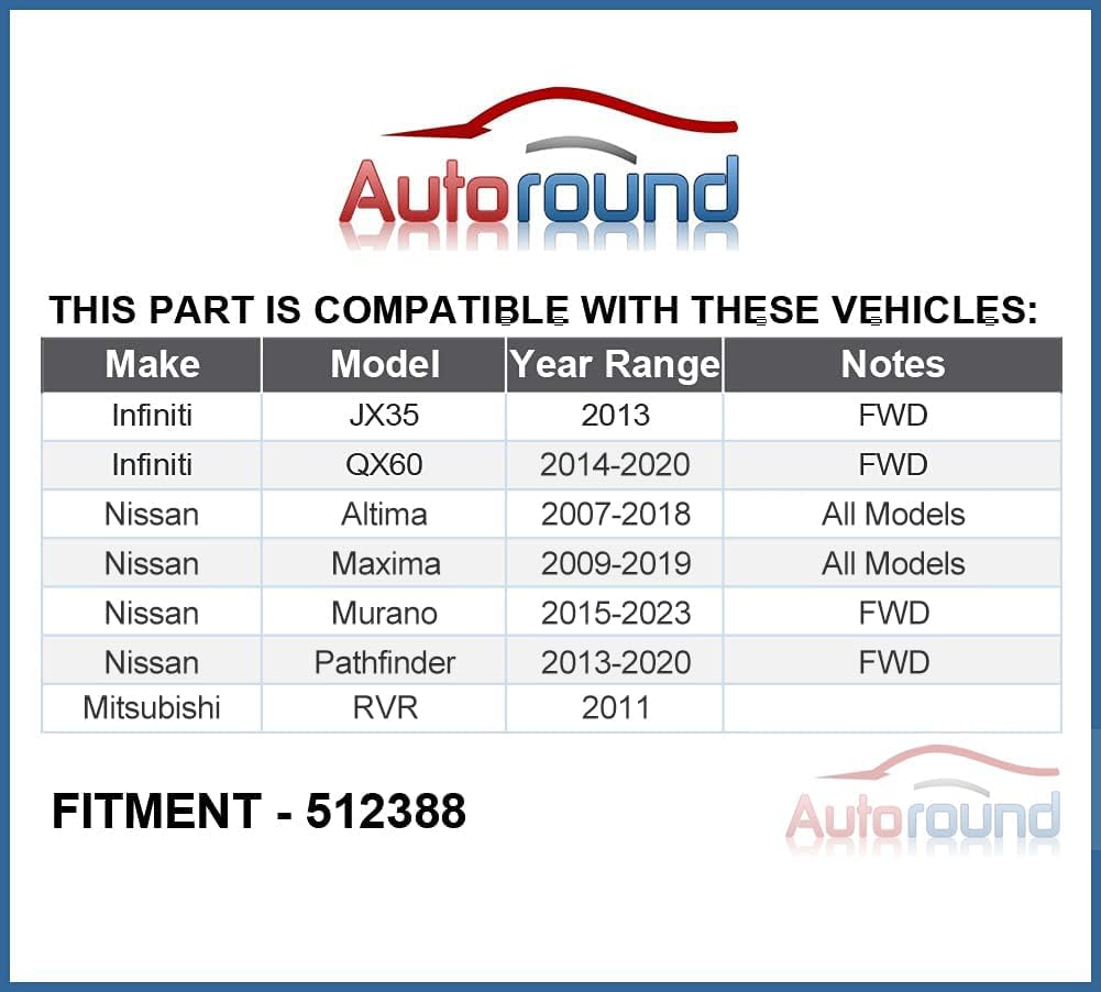 Autoround 512388 Rear Wheel Hub Assembly Fits Nissan Altima 07-18