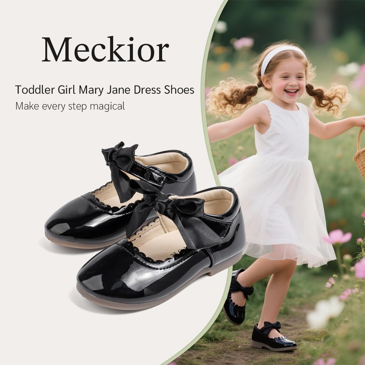 Toddler Little Girl Mary Jane Dress Shoes Ballet Flats for Girl Party School Shoes Bowknot Princess Shoes