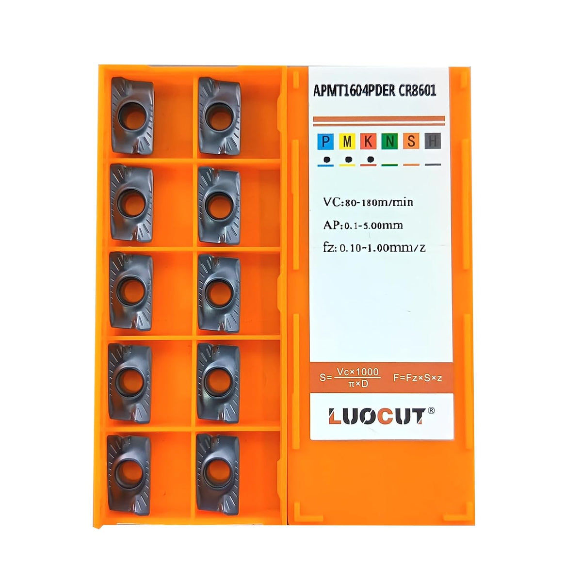 20 pcs CNC Carbide milling Inserts APMT1604 for Process HRC45 Steel-CR8601
