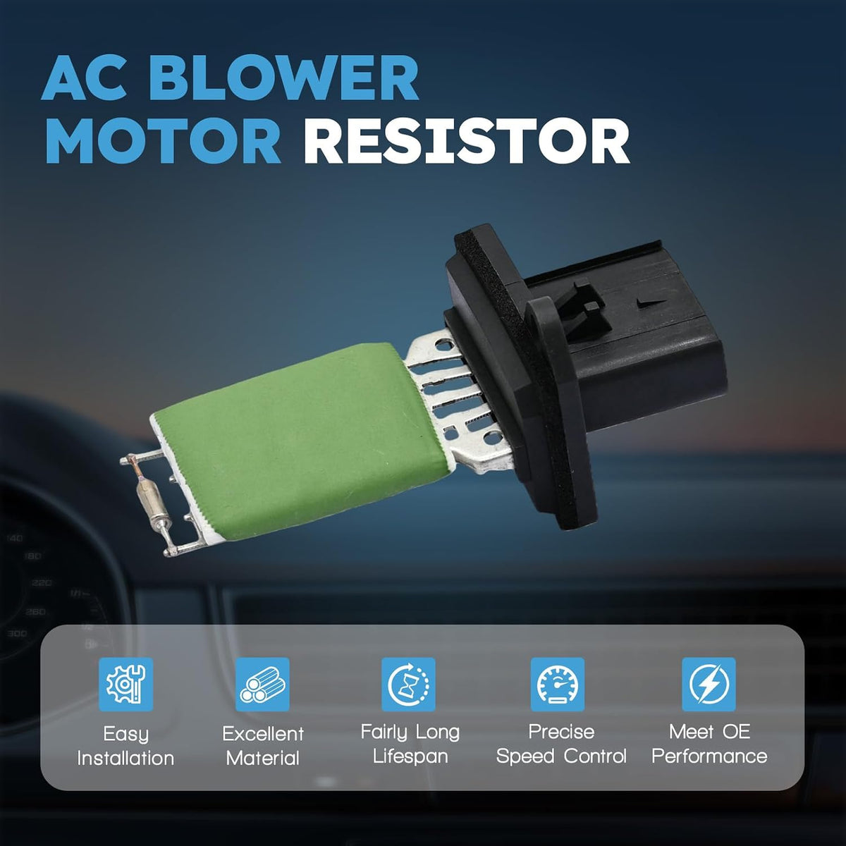 HVAC Blower Motor Resistor with Harness for Dodge Dakota 2005-2012
