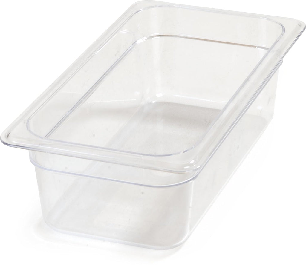 Plastic Food Pan 1/3 Size 4 Inches Deep Clear