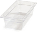 Plastic Food Pan 1/3 Size 4 Inches Deep Clear