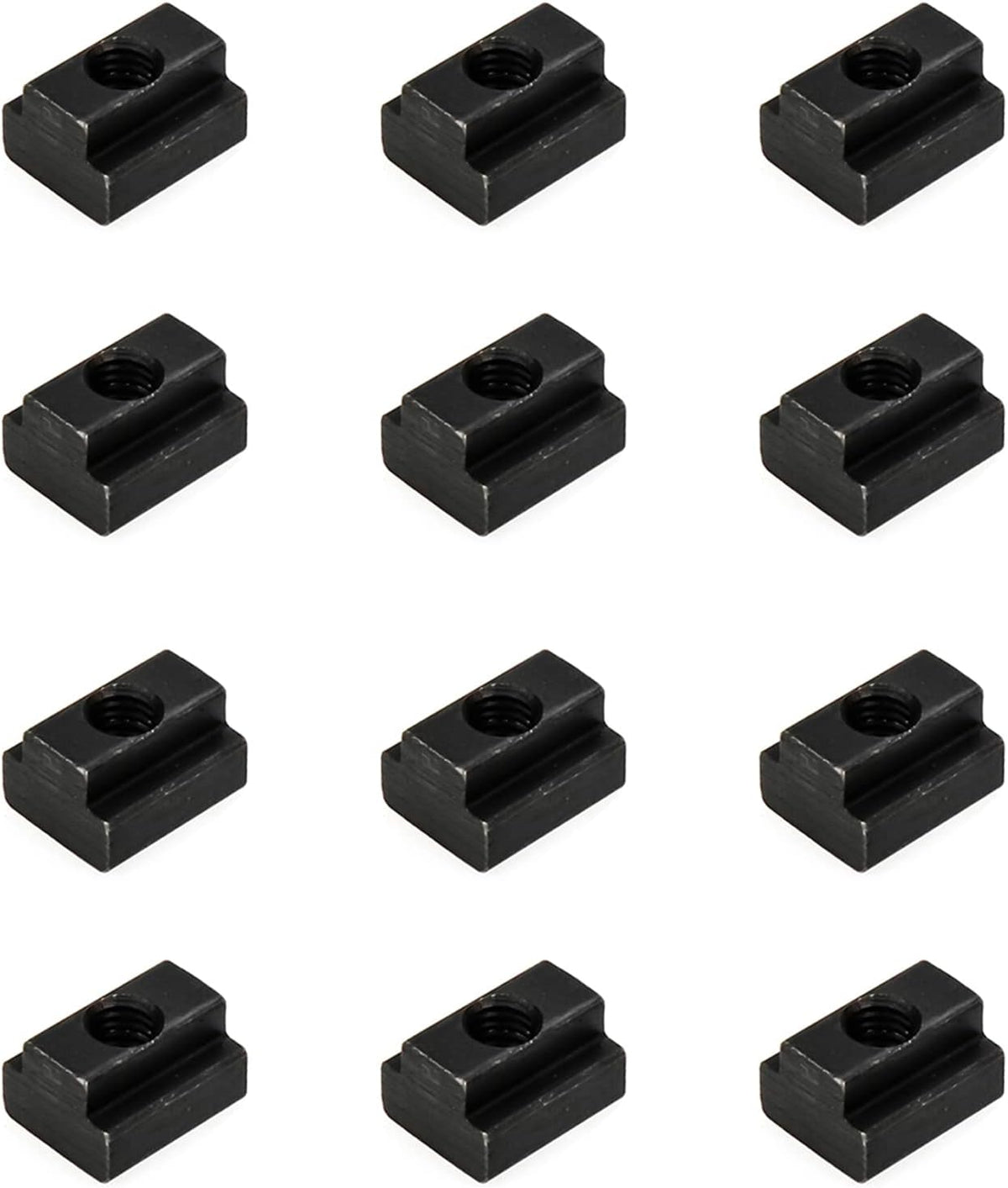 M6 T-Slot Nut,Black Oxide Finish,Grade 8.8,1/4 Threads