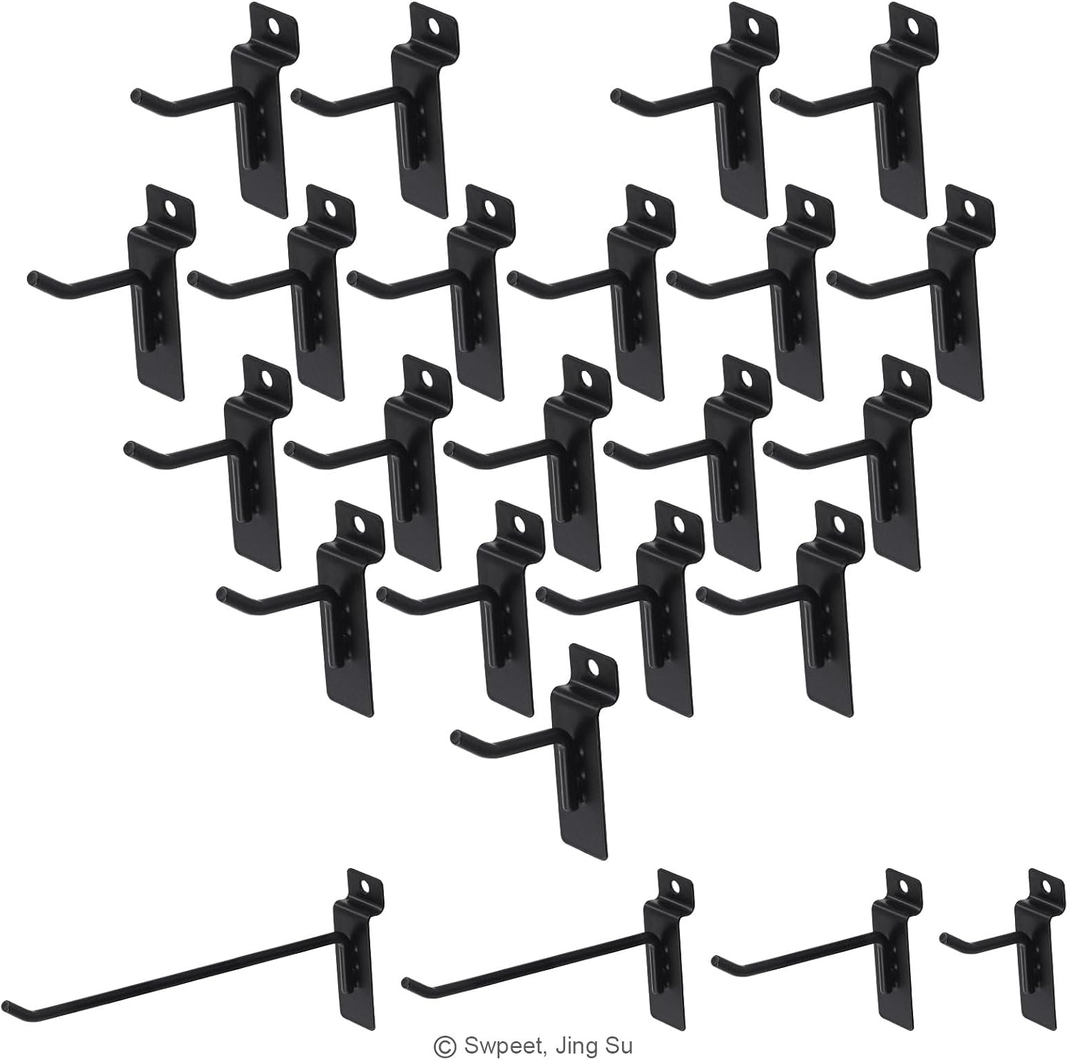 20Pcs 2 Inch Heavy Duty Slatwall Hooks Assortment Kit, Slatwall Accessories Slatwall Panel Hooks Garage Organization