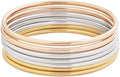 Glossy Thin Round Bangle Bracelet Set for Women, Set of 7