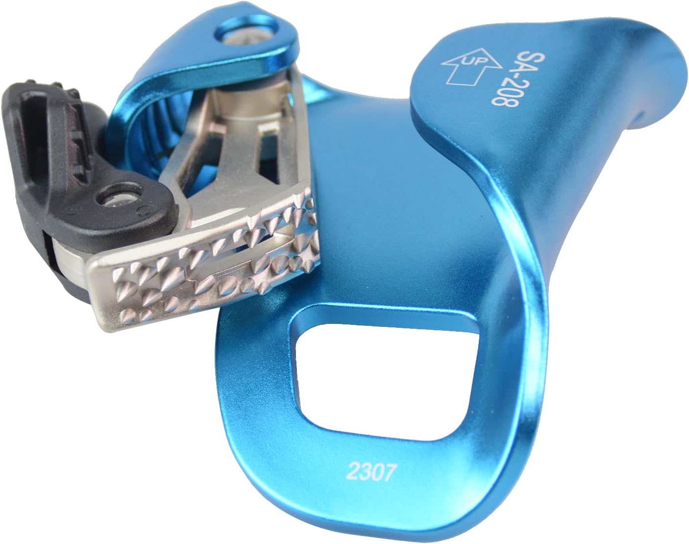 Upgraded Climbing Chest Ascender,CE Certified 100kgs Strong Rappelling Gear Equipment W/Sharp Stainless Teeth for
