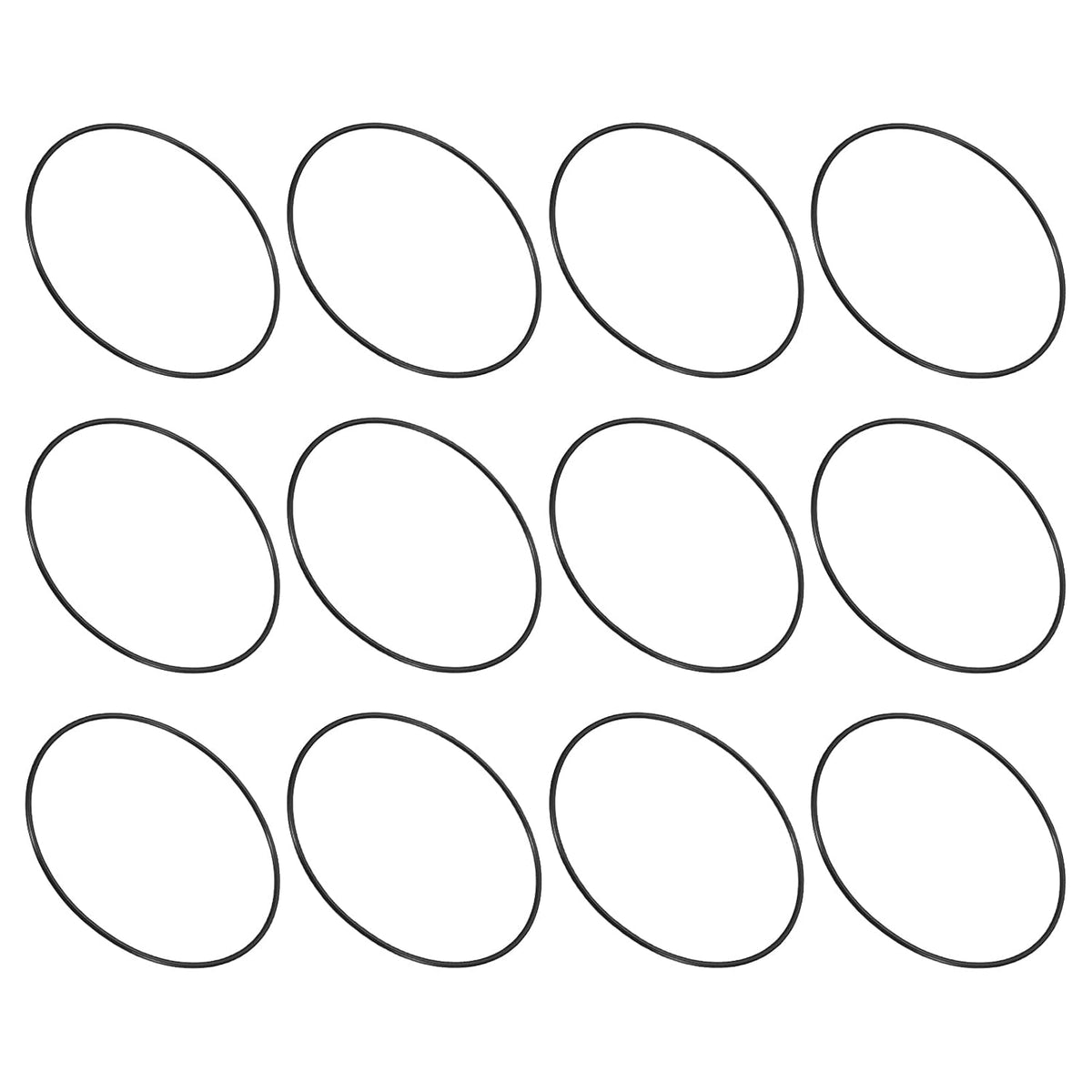 uxcell 12Pcs AS-041 Nitrile Rubber O-Rings 3" ID 3-1/8" OD 3/16" W