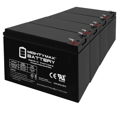 12V 7Ah Battery Replaces Xtreme Power NXRT-1500 Online UPS - 4 Pack