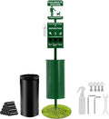 Dog Waste Station, 11.5 Gallon Pet Waste Station with Hand Wash Bottle, Lockable Bag Dispenser, 50 Can Liners & 600