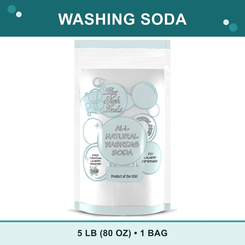 All-Natural Washing Soda, 5 lb, Soda Ash, Made in USA