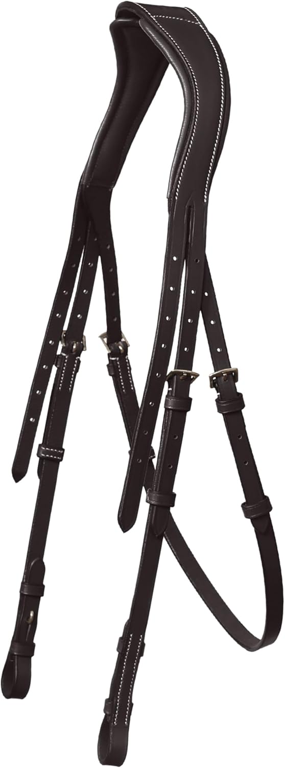 Exion Anatomic English Hunter Bridle with Padded Noseband & Rubber Reins