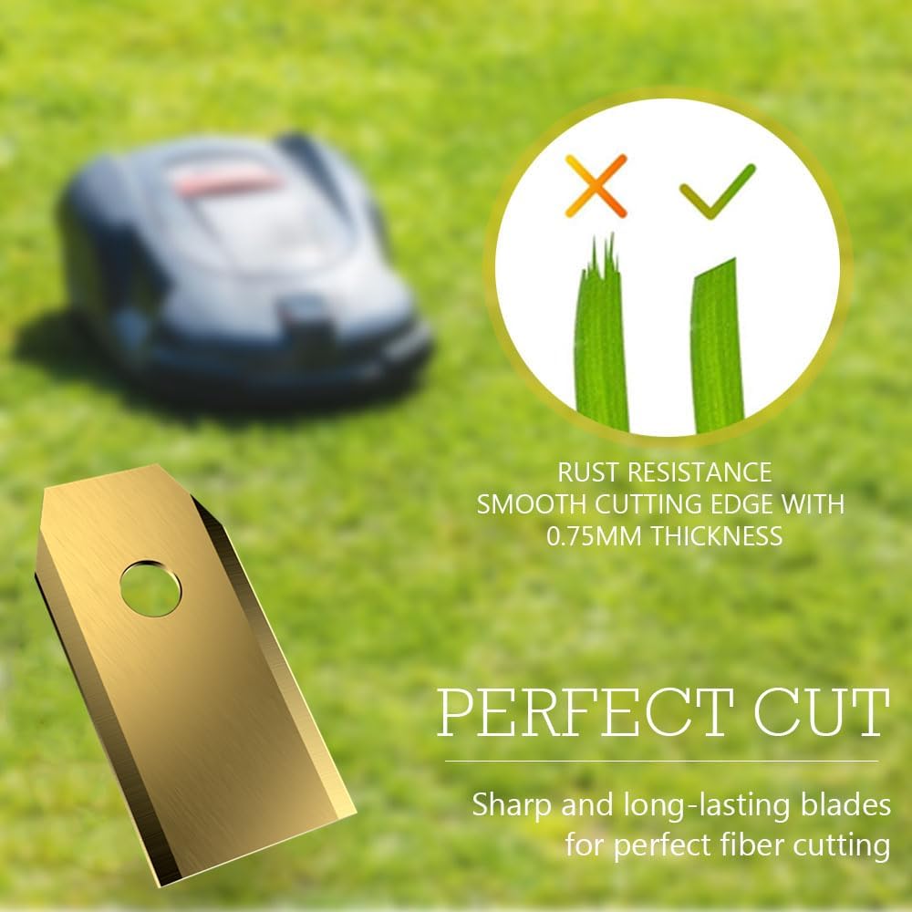 Replacement Robotic Mower Blades (Titanium Coating) for Husqvarna Automower,Gardena Robot Mower, Compatible with