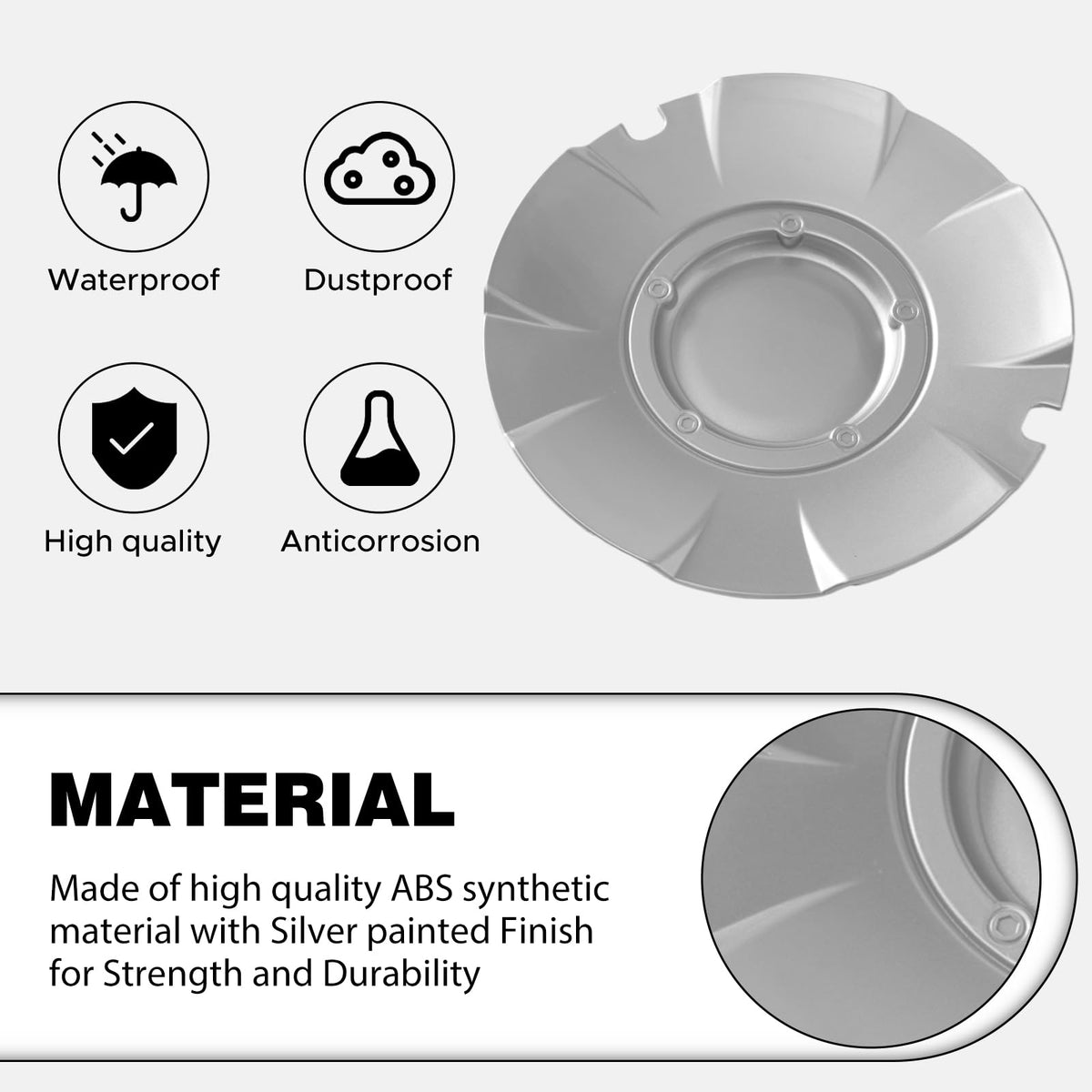 9 Silver Wheel Hub Center Caps Fit for Chevy Silverado SS