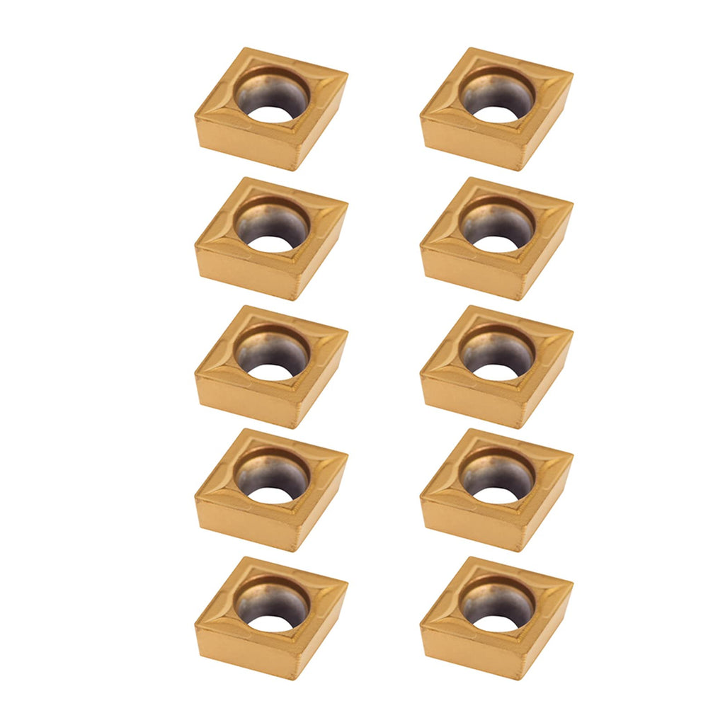 Asixxsix CNC Carbide Inserts CCMT09T304, 10 Pack Turning Tool