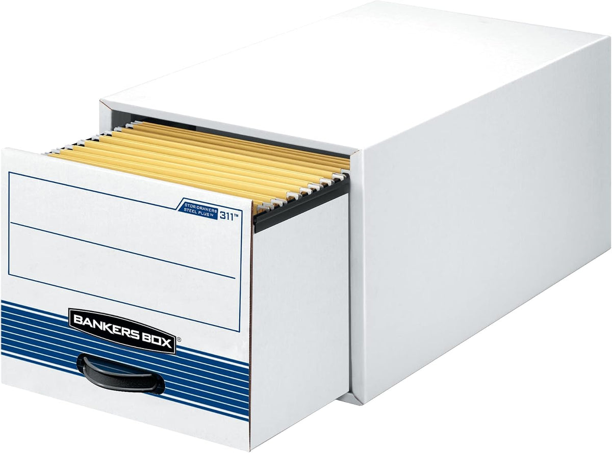6-Pack Medium-Duty Storage Drawers, Legal Size, Steel Plus