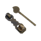 Padlock Hasp with Plug Rod, Heavy Duty Antique Bronze Gate Latch
