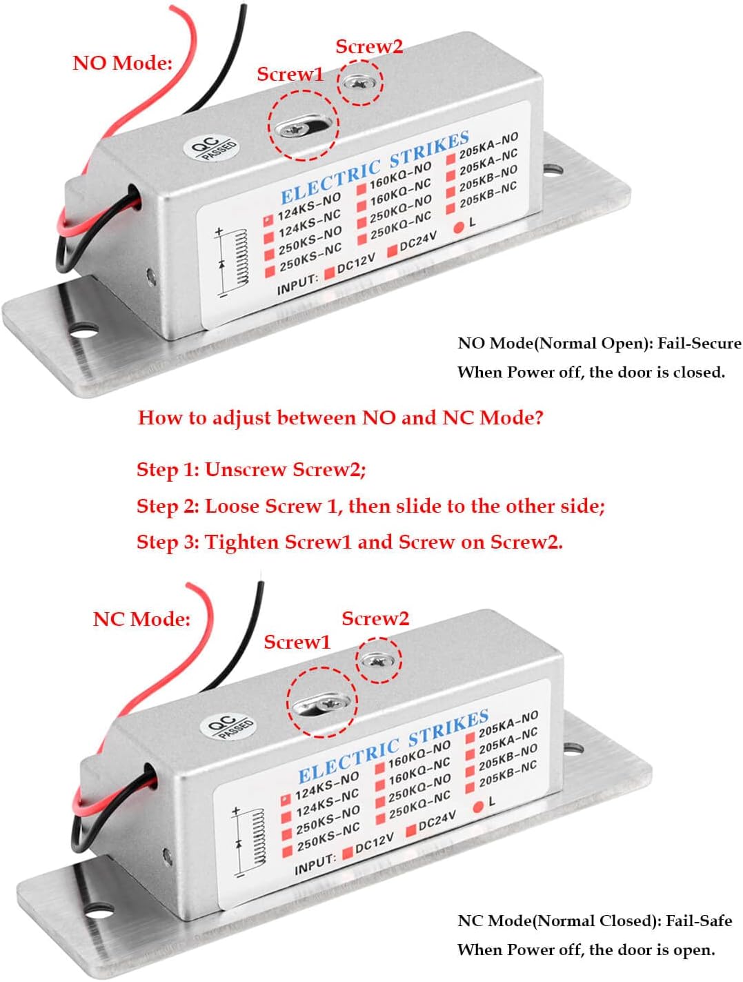 Door Access Control System RFID Keypad Electric Strike Lock Kit with Exit Button Doorbell Chime Remote Control