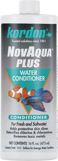 #33156 Novaqua Plus- Water Conditioner for Aquarium, 16-Ounce, Black