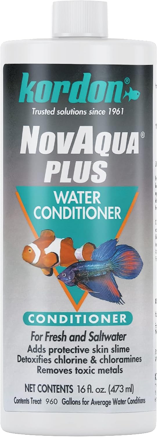 #33156 Novaqua Plus- Water Conditioner for Aquarium, 16-Ounce, Black
