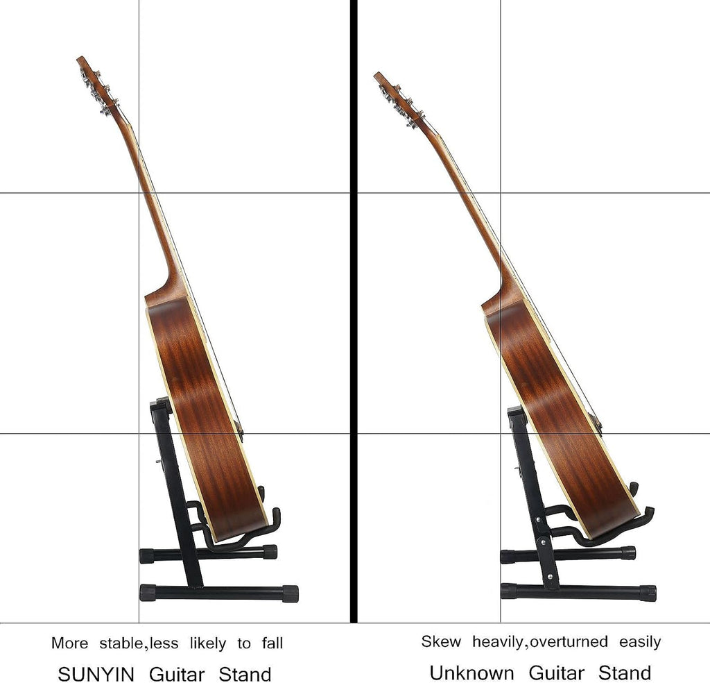 Guitar Stand Accesssories Kit Electric Acoustic A-Frame Guitar Stand 10-Feet Guitar Cord Guitar Capo Guitar Starp