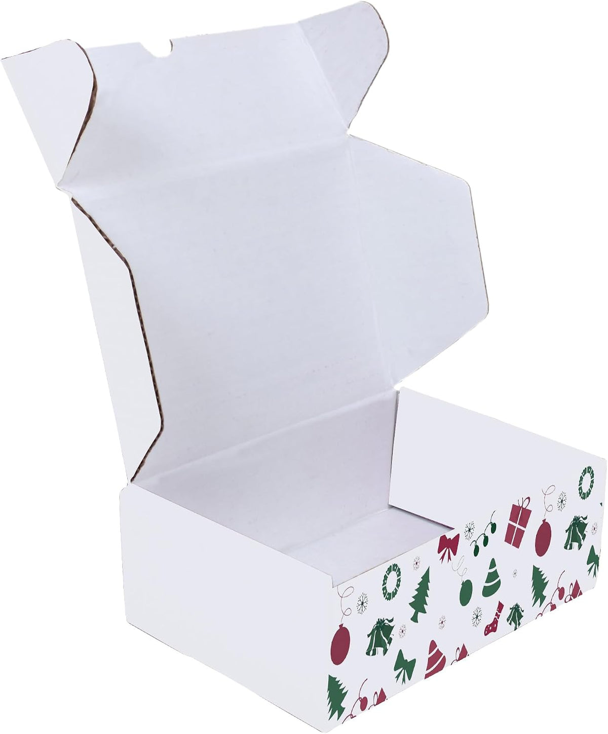 12x9¼x2", X-mas Gift Mailer Boxes, White Christmas Print, 15 Pcs