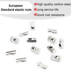 Rierdge M5 Half Round Roll in Spring T Nuts, 100 Pcs
