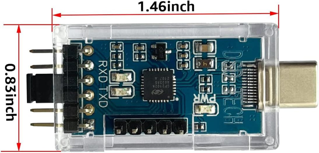 DSD TECH SH-U09B3 USB Type C to TTL Serial Adapter with CP2102N Chip