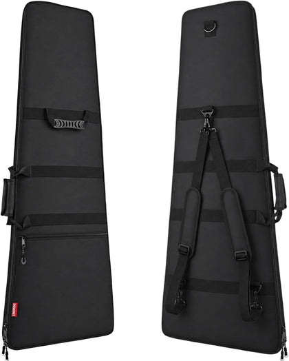 Electric Guitar Gig Bag 0.6" Thick Foam Padded Water-Resistant | Padding Adjustable Backpack Straps Soft Case Fits