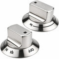 2Pcs 318242275 Burner Knob Compatible with Electrolux Range/Cooktop