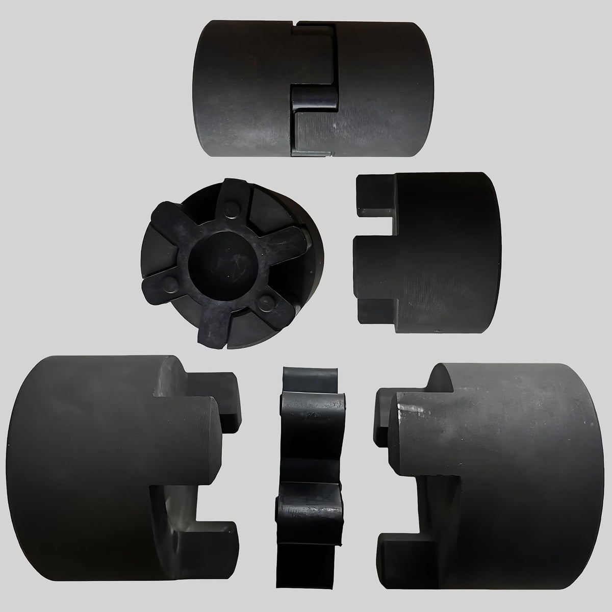 uxcell 4pcs L090 Jaw Coupling Insert, Urethane Flexible Solid Type Center Insert for L-Jaw Couplings, Red