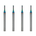 1/16" Carbide Square End Mill, 3 Flute, DLC Coating, 4 Pcs