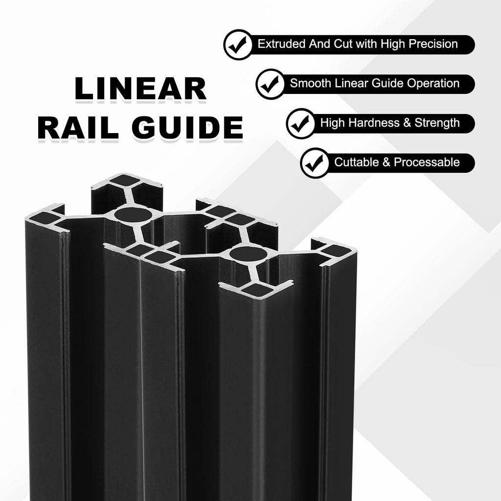 uxcell 2Pcs 100mm 3030 Aluminum Extrusion Profile, Anodized Linear Rail
