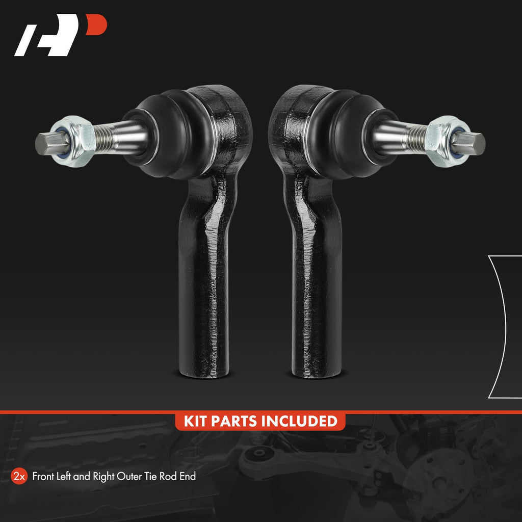 A-Premium 2 x Front Outer Tie Rod Ends, Compatible with Chevrolet & GMC