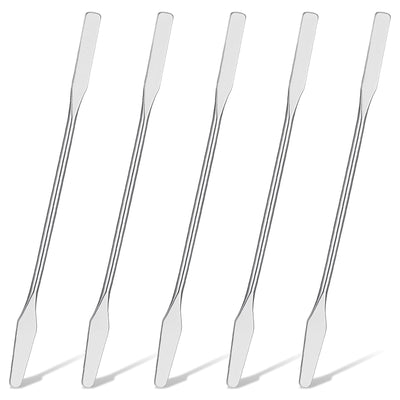 5 Pcs Lab Spatula, Small Stainless Steel Micro Spatula (Silver)