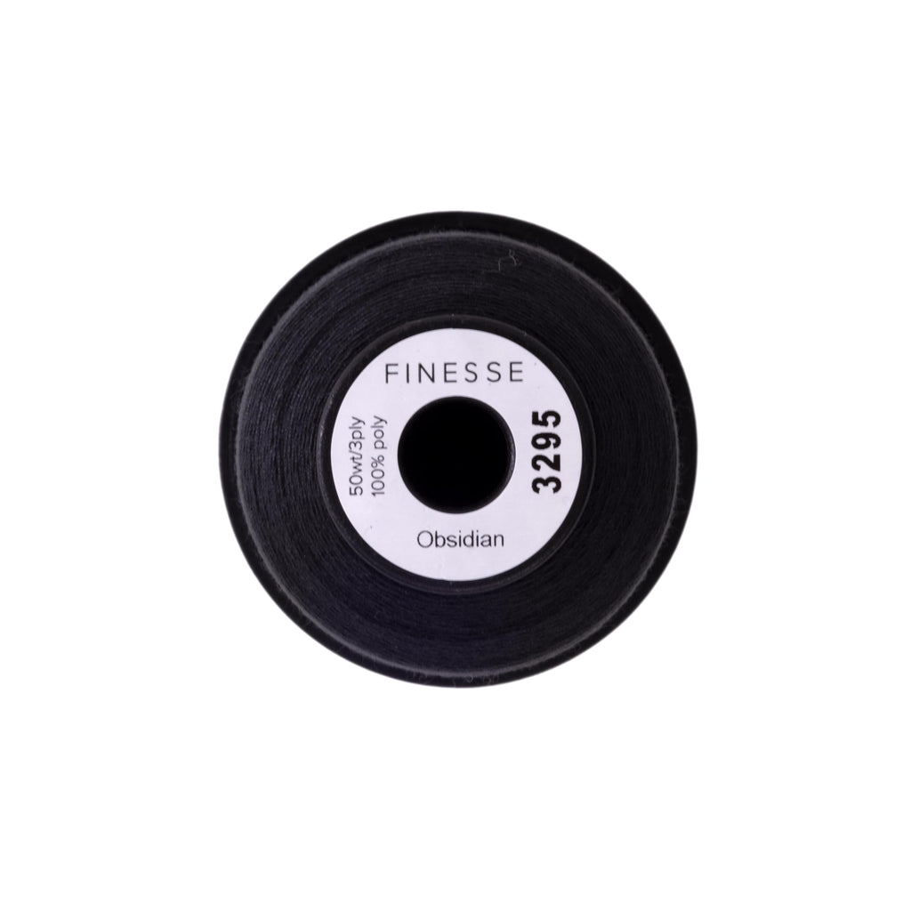 100% Polyester, 3ply, 50wt Thread Cones, 100 Yards, Obsidian