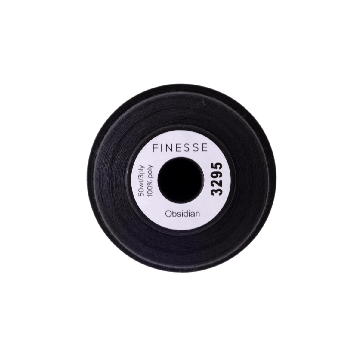 100% Polyester, 3ply, 50wt Thread Cones, 100 Yards, Obsidian