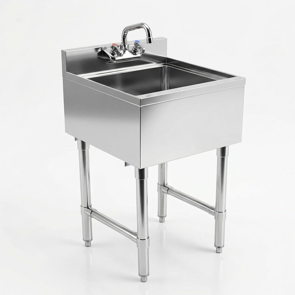 18x18 Underbar Hand Sink, Faucet Included, NSF