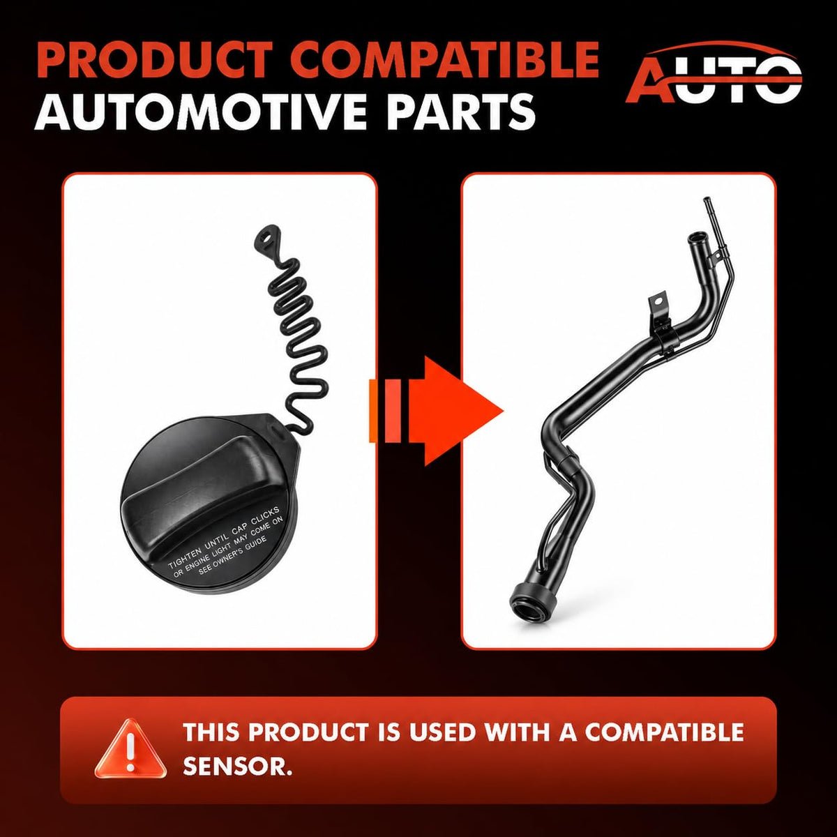 AUTO OCCASION Fuel Tank Cap with Tether For Volvo