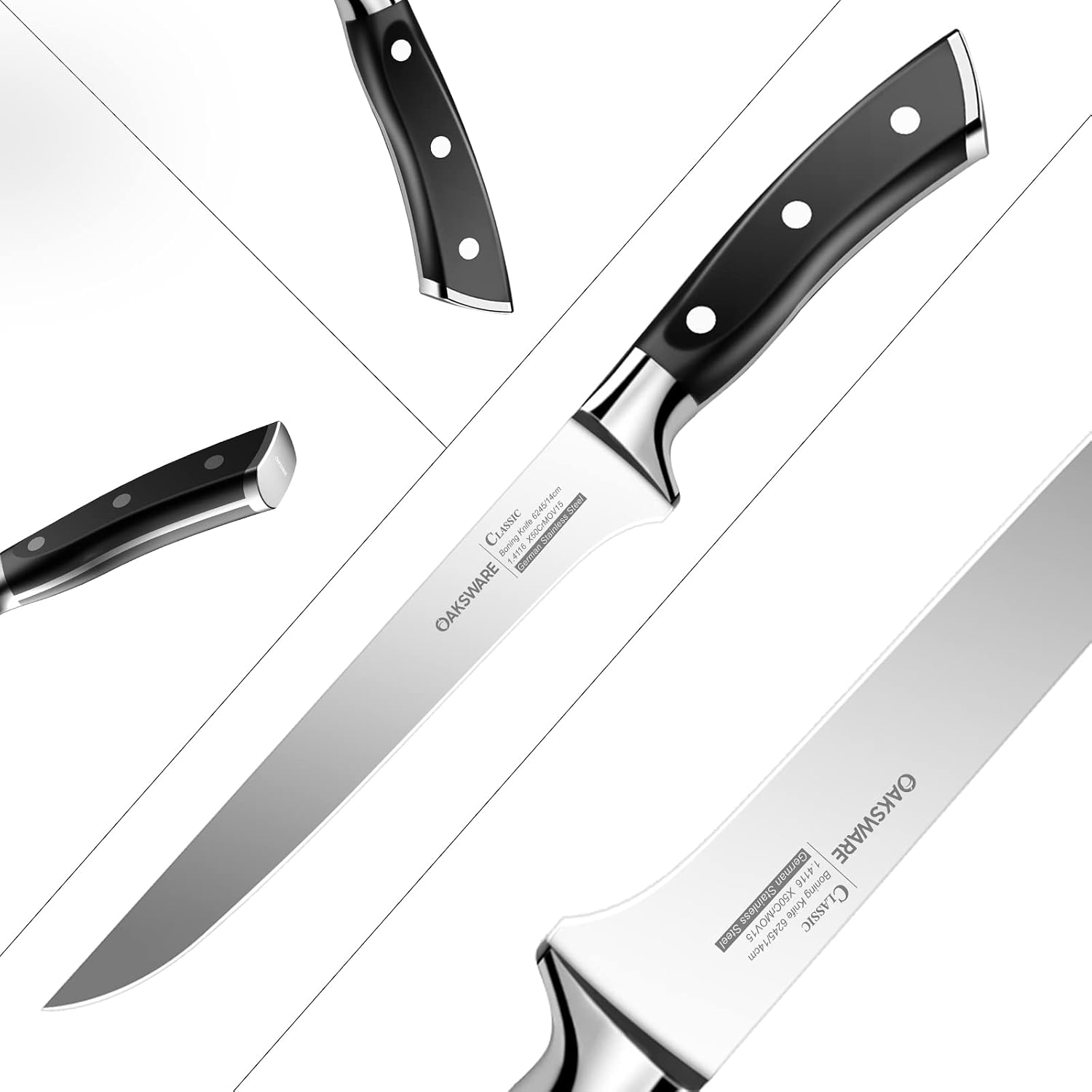 Pro Boning Knife 5.5 Inch, German High Carbon Steel Fillet Knife