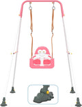 Toddler Swing, 3-in-1 Baby Swing Sets with Anti-Slip Base Feet & Safety Belt, Indoor/Outdoor Baby Seat with Metal