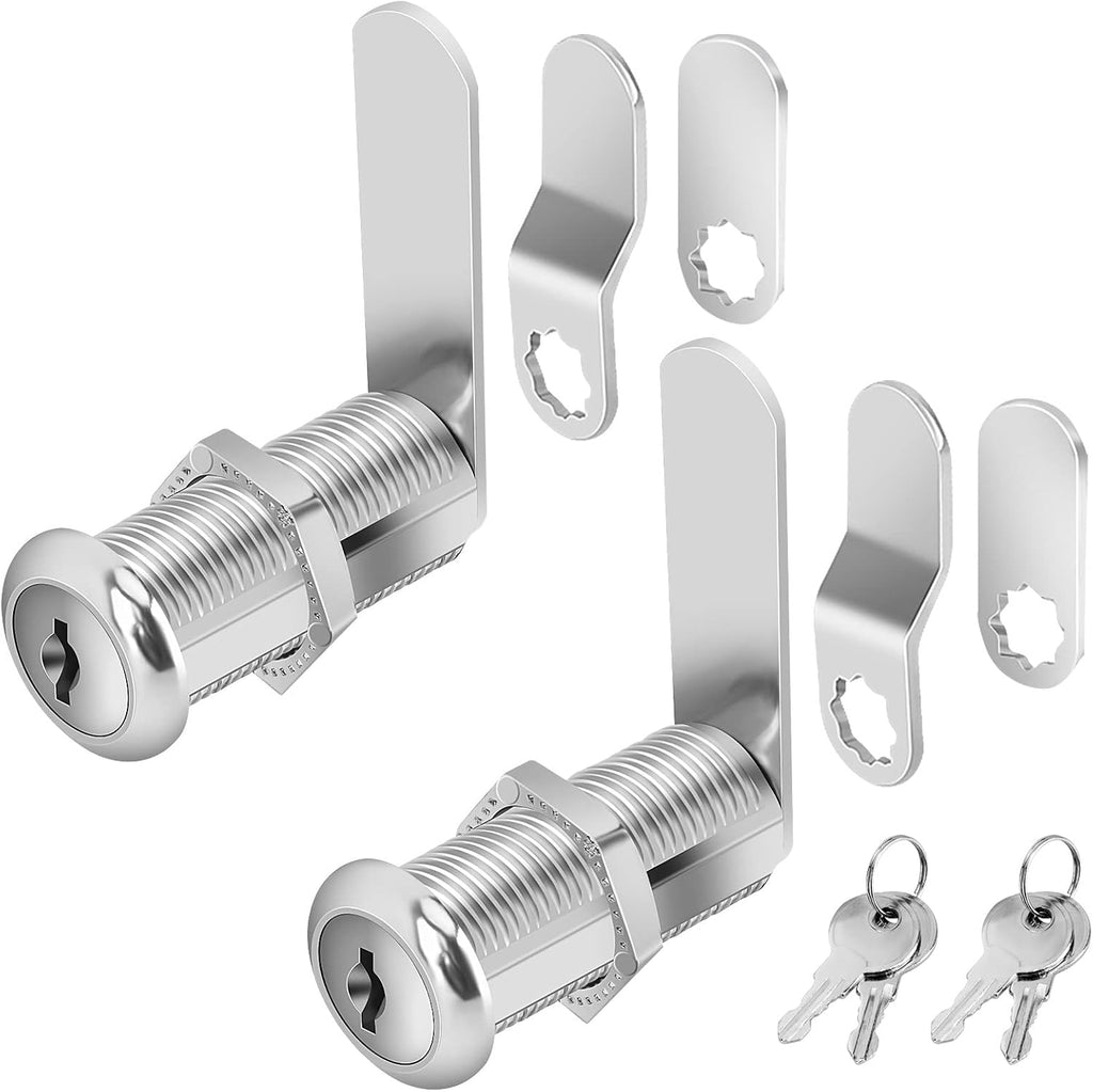 Cabinet Locks with Keys, 1-1/2" Long Cam Locks keyed Alike, Cabinet Cam Lock Set for Cabinets, RV Storage, Tool Box