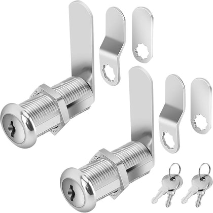 Cabinet Locks with Keys, 1-1/2" Long Cam Locks keyed Alike, Cabinet Cam Lock Set for Cabinets, RV Storage, Tool Box