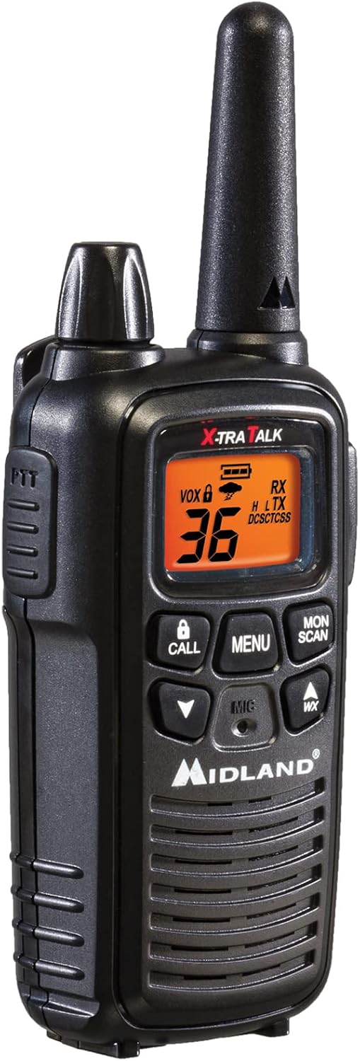 LXT600VP3 FRS License Free Walkie Talkies. Black, 2 Pack | Up to 30 Mile Range Walkie Talkie, 36 Channels, 121