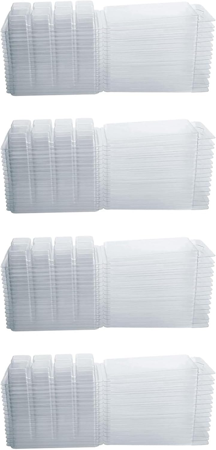 Wax Melt Containers-8 Cavity Clear Empty Plastic Wax Melt Molds-100 Packs Cubes Clamshells for Tarts Wax Melts